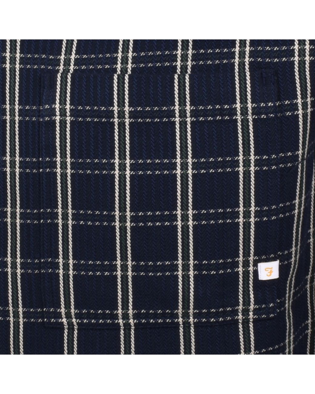 Farah Blue Farah Wallasey Check Overshirt for men