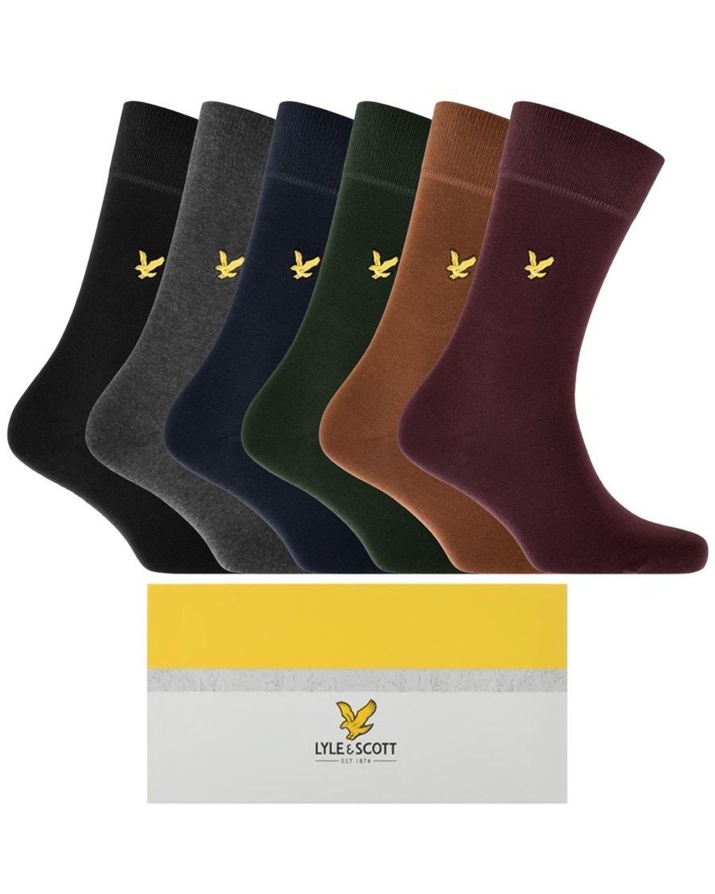 Multicoloured Lyle & Scott Men's 5 Pack Camdyn Socks 