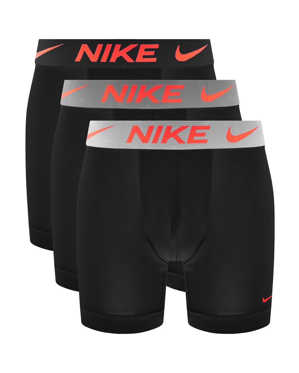 Nike Black Essential Micro 3 Pack Boxer Briefs for men