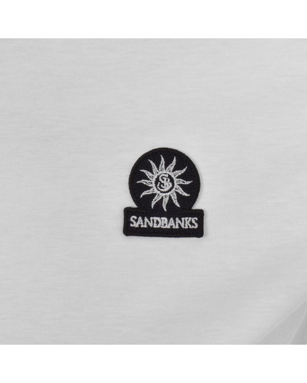 Sandbanks White Badge Logo T Shirt for men