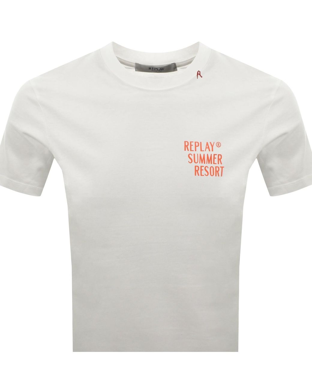 Replay White Graphic T Shirt for men