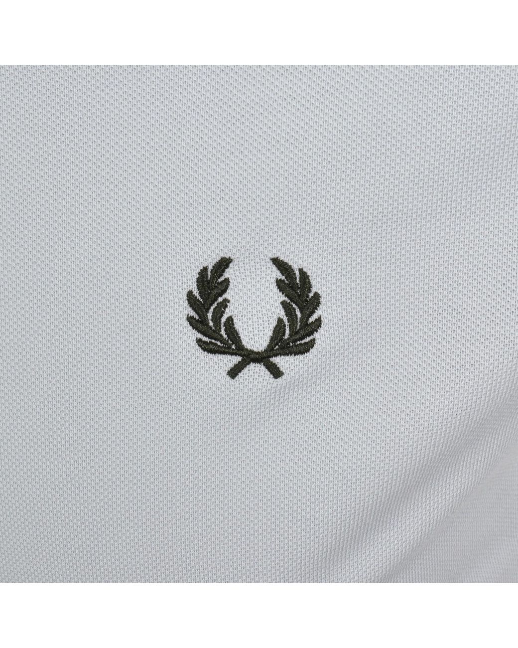 Fred Perry Gray Twin Tipped Cuff T Shirt for men