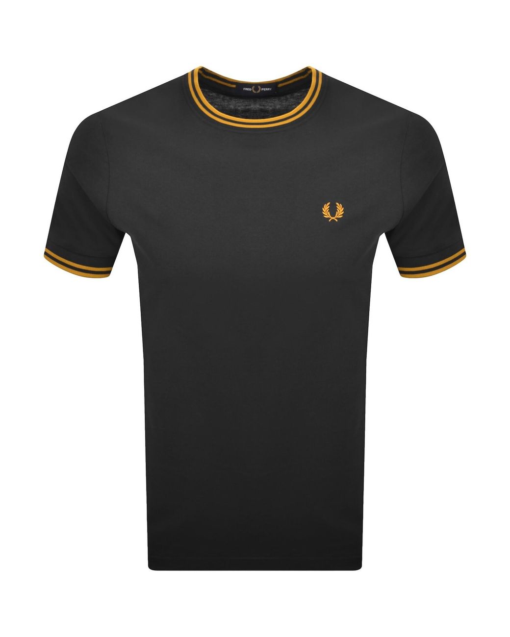 Fred Perry Black Twin Tipped T Shirt Anchor for men