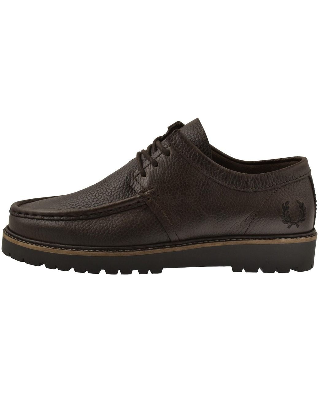 Fred Perry Brown Kenny Low Leather Shoes for men