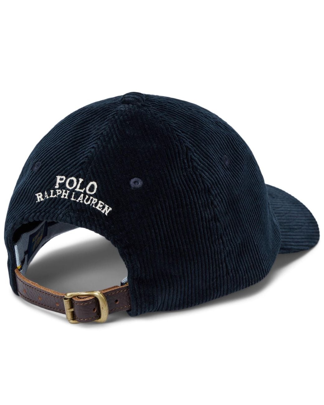 Ralph Lauren Blue Corduroy Baseball Cap for men