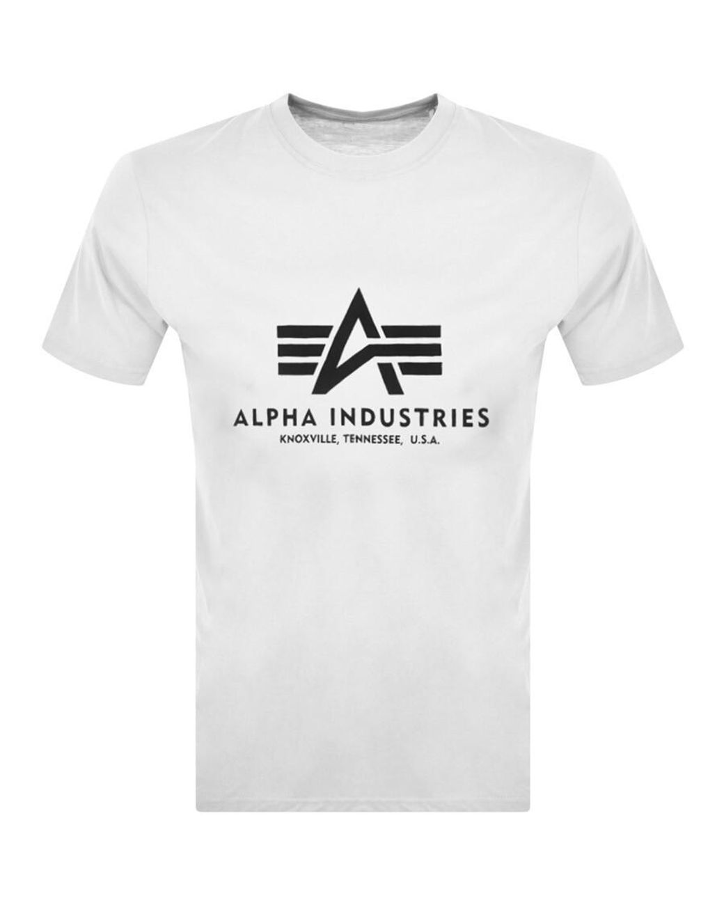 Alpha Industries Basic Logo T Shirt in White for Men | Lyst