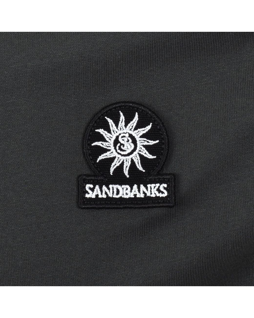 Sandbanks Black Badge Logo T Shirt Anthracite for men