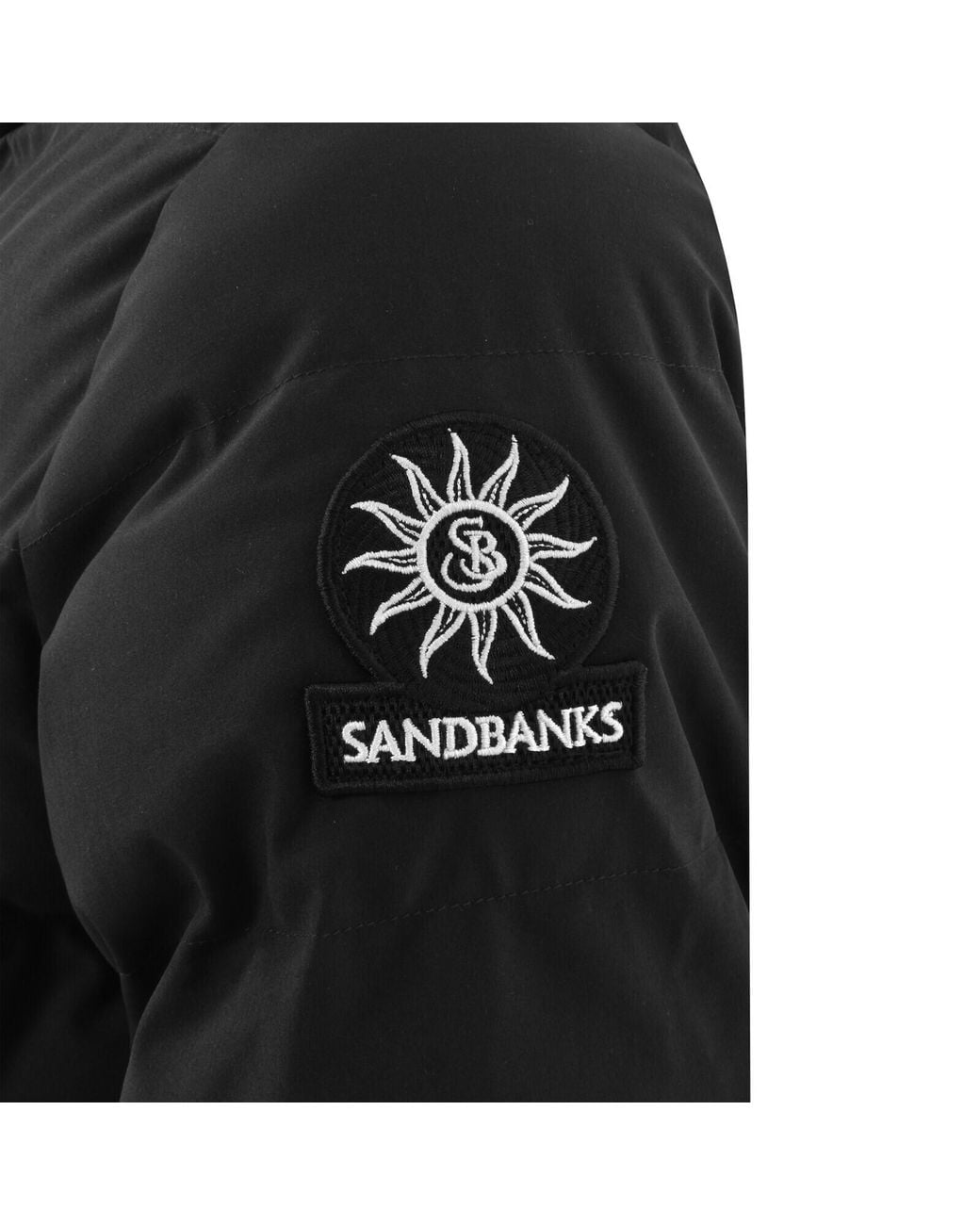 Sandbanks Black Long Puffer Jacket for men