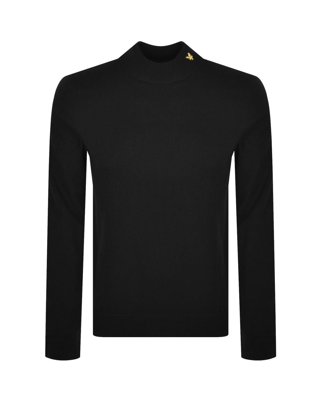 Lyle & Scott Black Knitted Turtle Neck Jumper for men