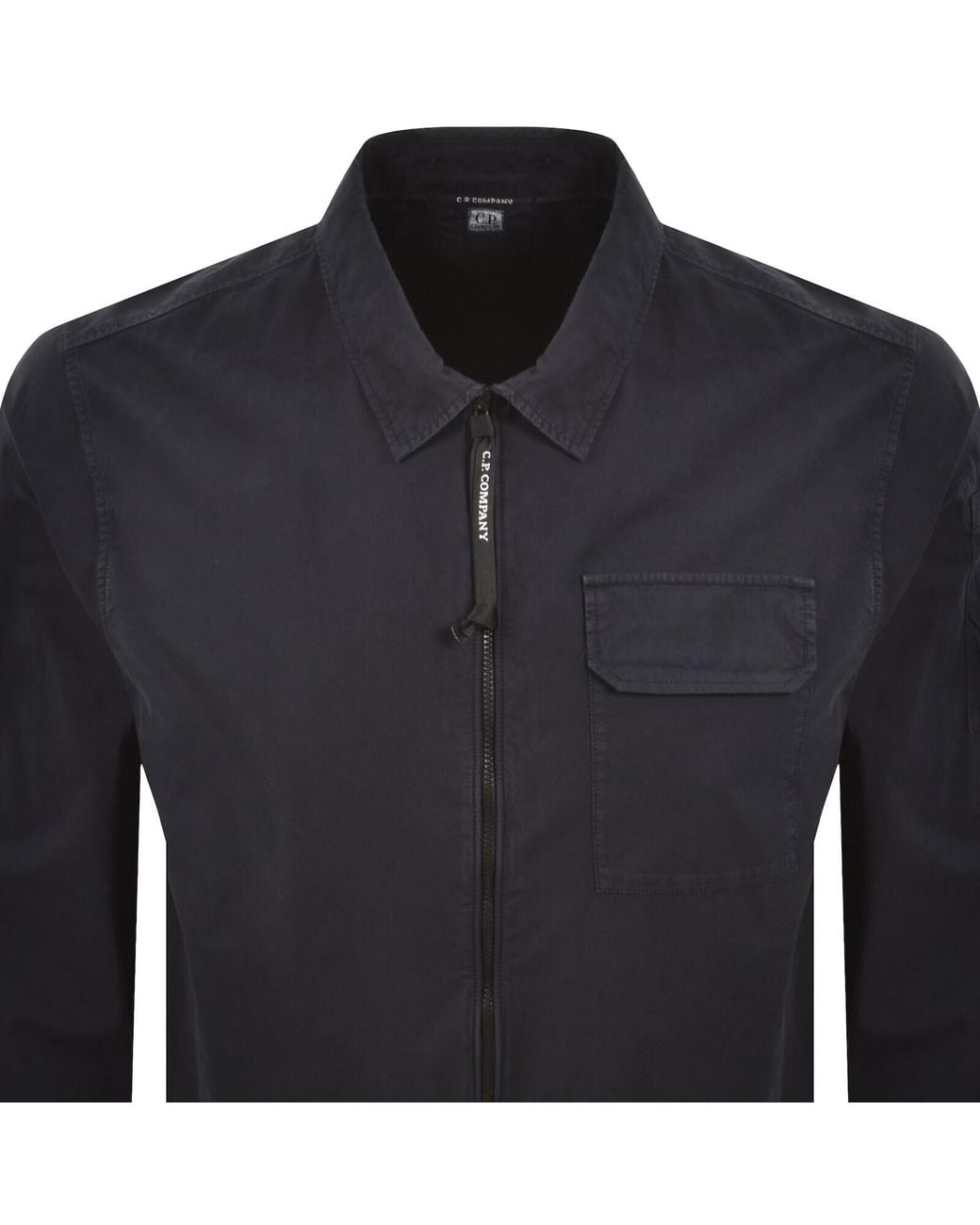 C P Company Blue Cp Company Gabardine Overshirt for men