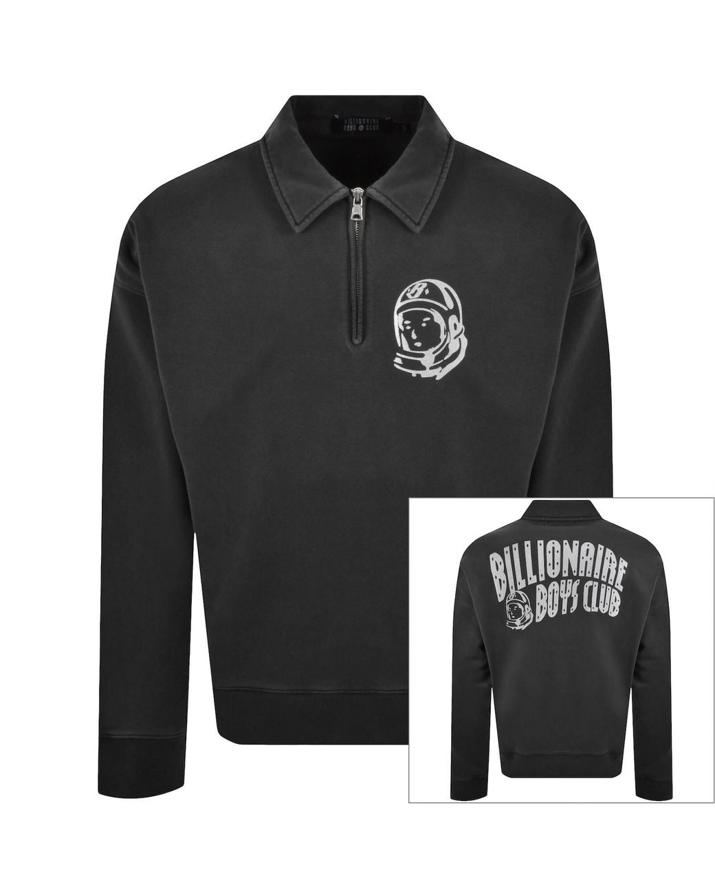 BBCICECREAM Black Quarter Zip Sweatshirt for men