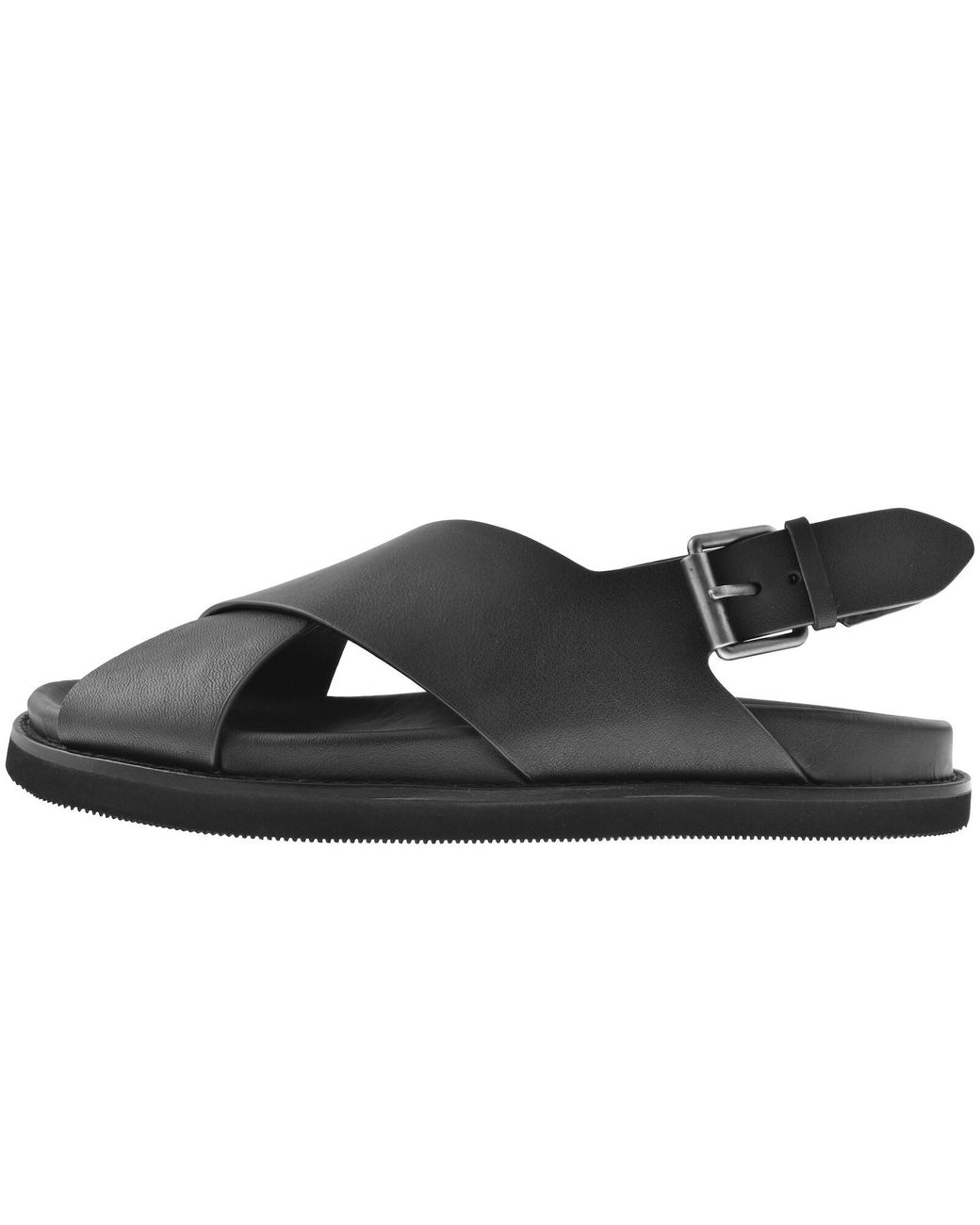 Ralph Lauren Black Zane Leather Sandals for men