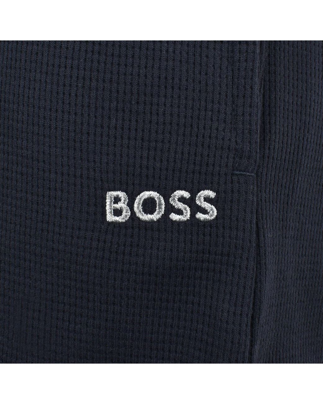BOSS BUSINESS Blue Boss Waffle Shorts for men