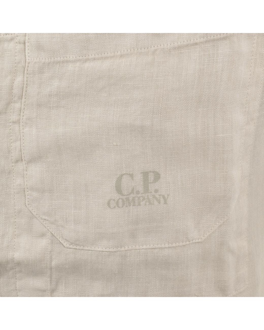 C P Company Natural Cp Company Linen Overshirt for men