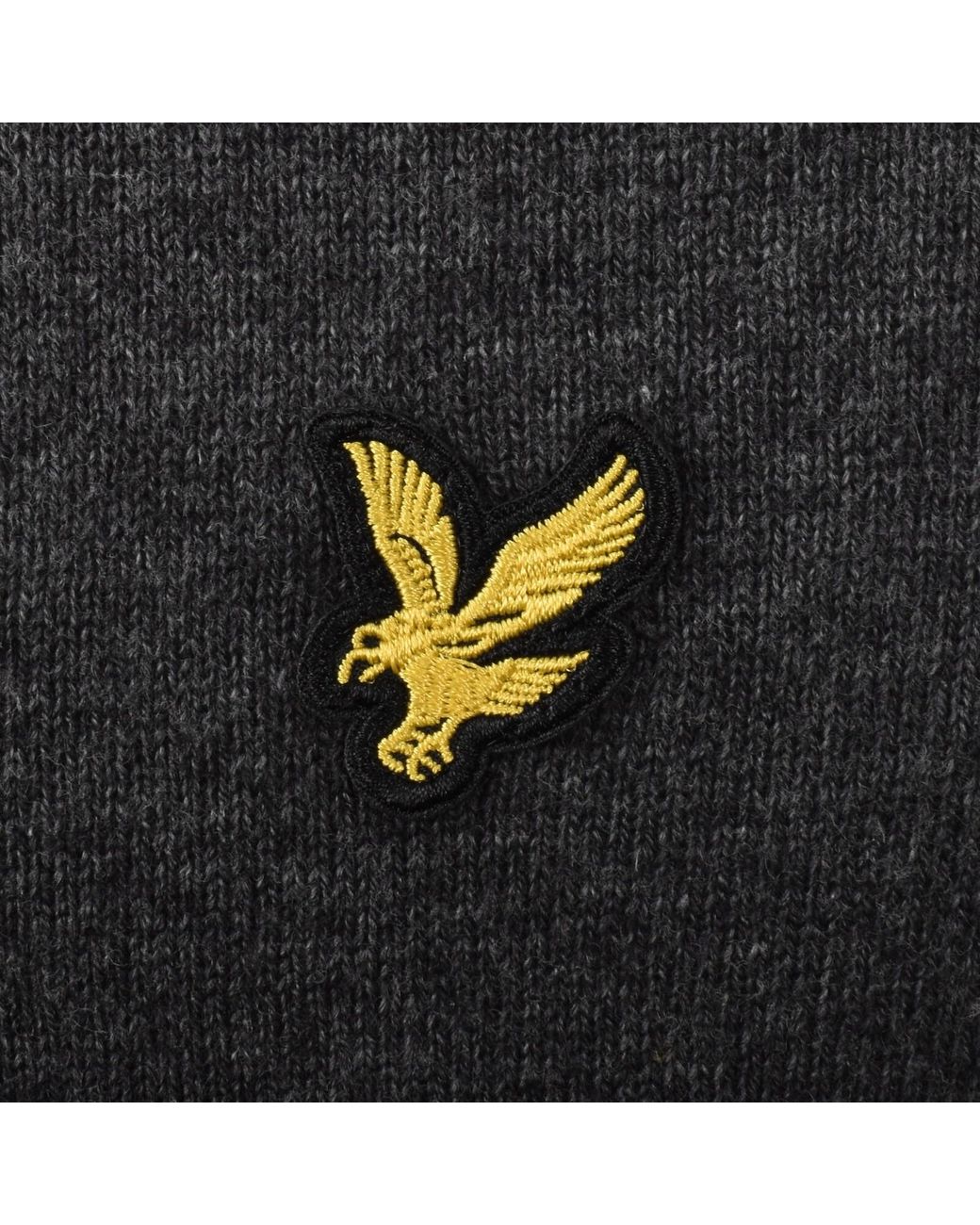 Lyle & Scott Gray Cotton Merino Jumper Charcoal for men
