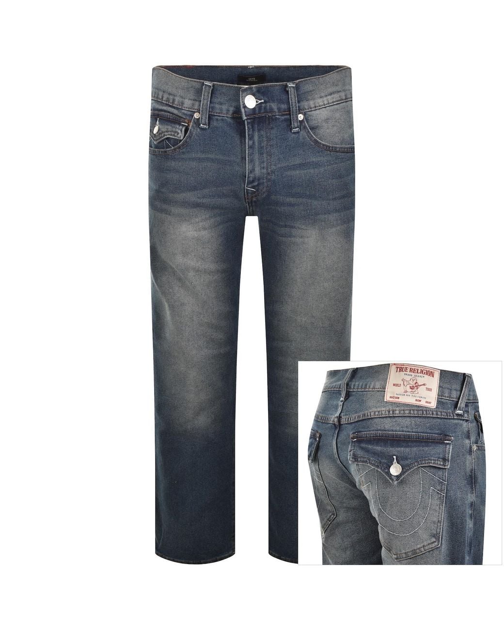 True Religion Blue Geno Sn Flap Jeans for men