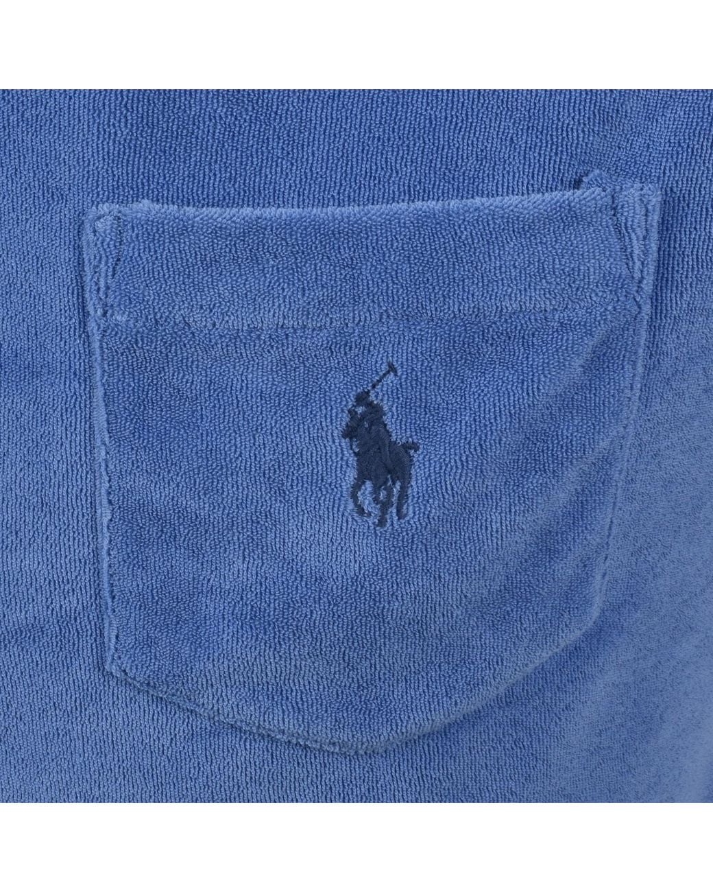 Ralph Lauren Blue Towelling Shirt for men