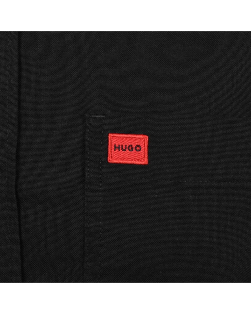 HUGO Black Long Sleeved Evito Shirt for men