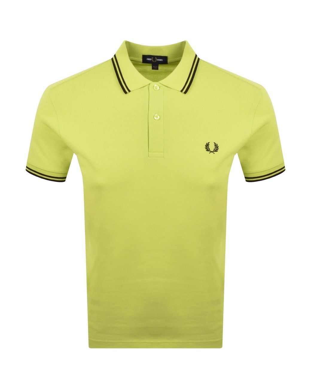 Fred Perry Green Twin Tipped Polo T Shirt for men