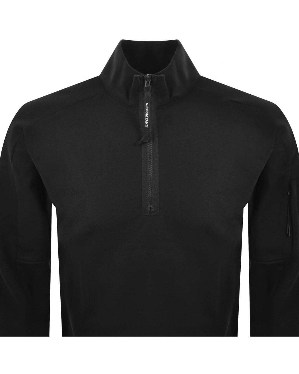 C P Company Black Cp Company Half Zip Sweatshirt for men