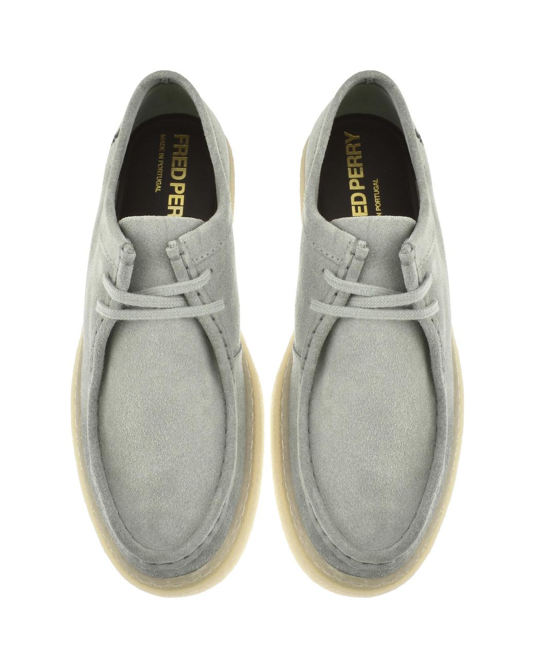 Fred Perry Dawson Low Suede Shoe in Grey for Men | Lyst UK