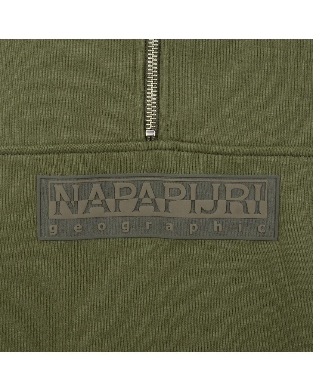 Napapijri Green B Box Logo Sweatshirt for men