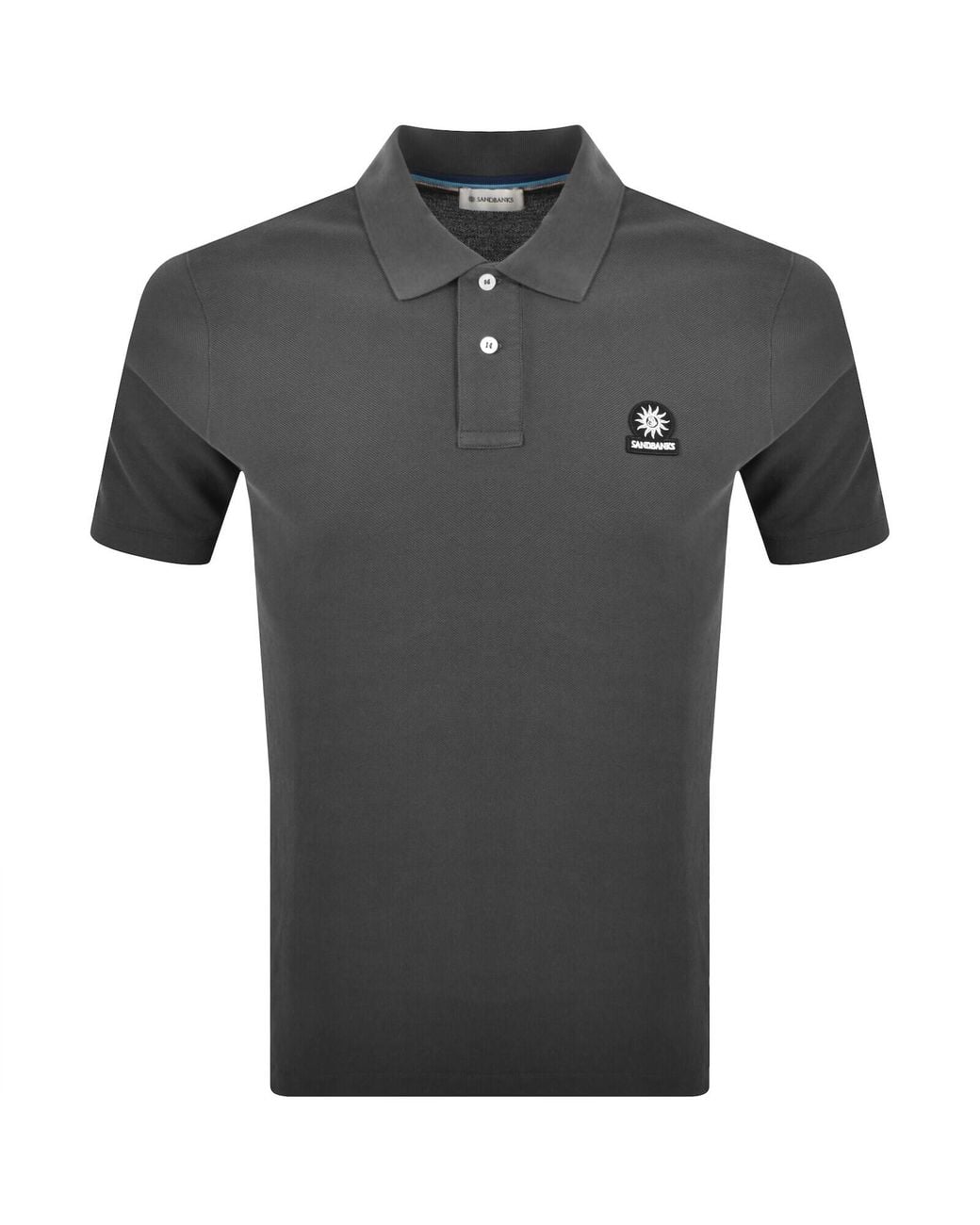 Sandbanks Gray Badge Logo Polo T Shirt for men