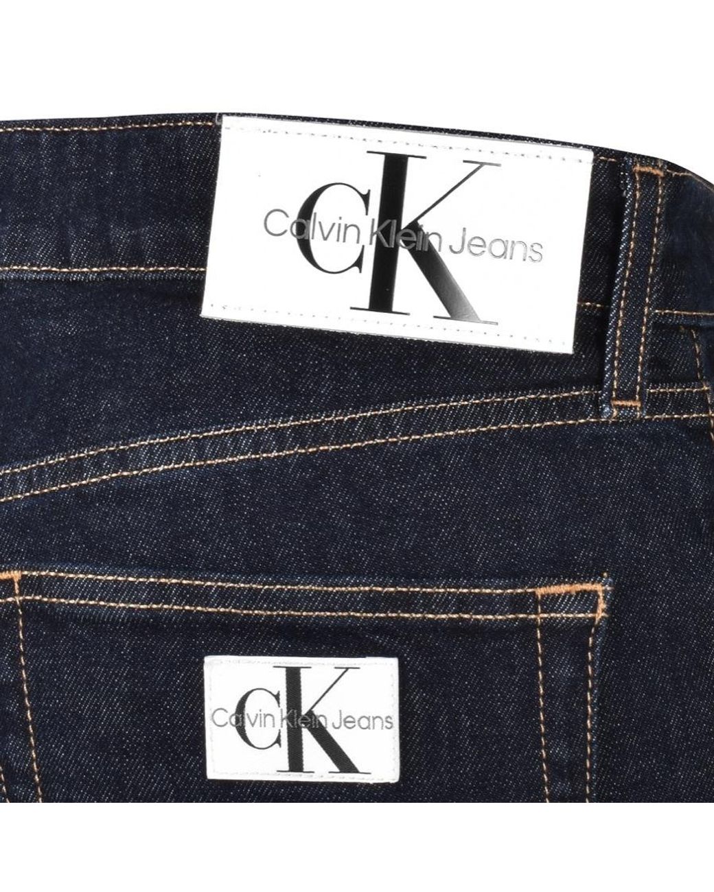 Calvin Klein Denim Jeans Slim Taper Jeans in Navy (Blue) for Men | Lyst