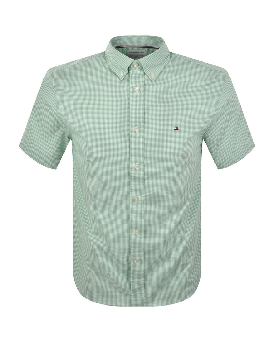 Tommy Hilfiger Green Gingham Shirt for men