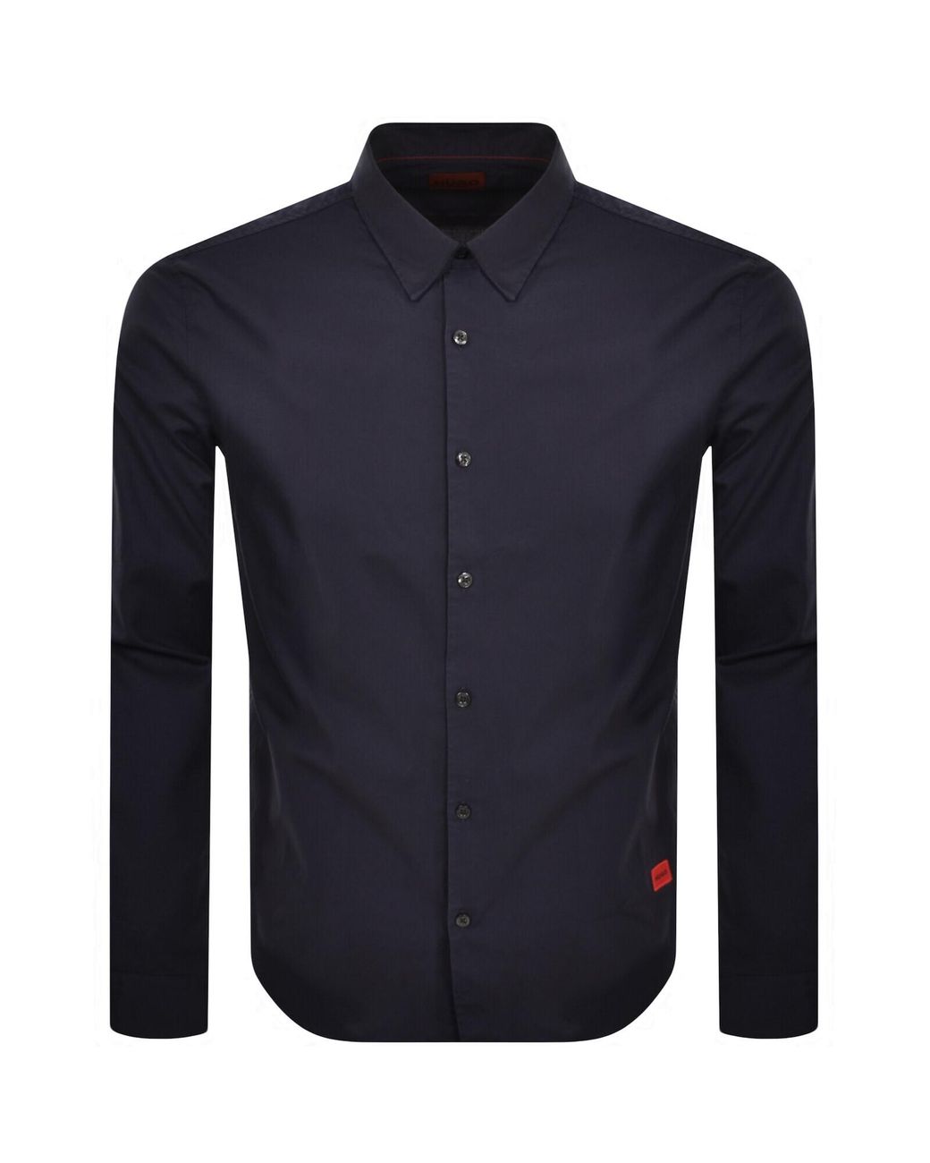 HUGO Blue Long Sleeved Ermo Shirt for men