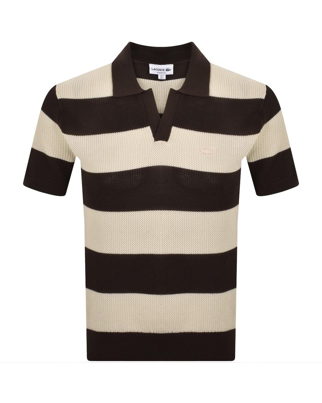 Lacoste Black Knit Polo Shirt for men