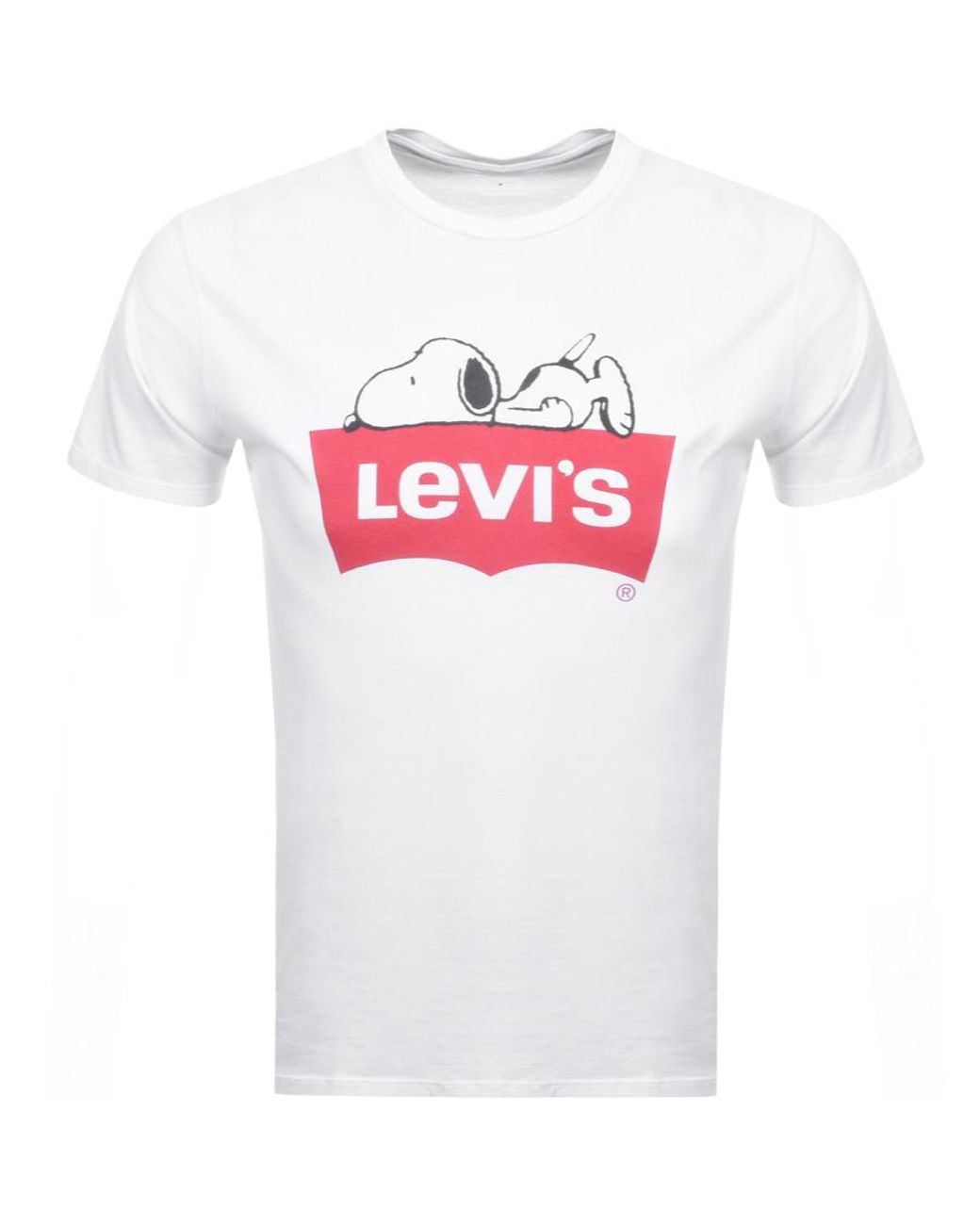 Levi's X Peanuts Snoopy Logo T Shirt White for Men | Lyst UK