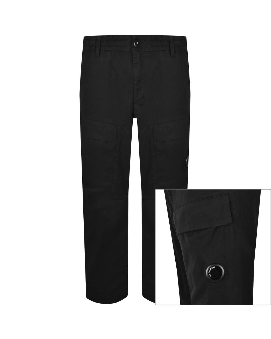 C P Company Black Cp Company Cargo Trousers for men