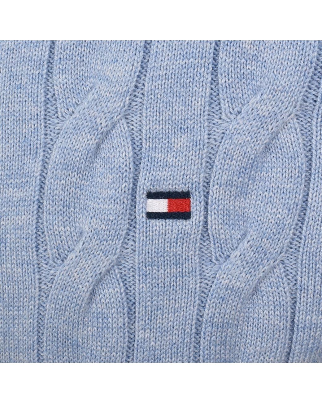 Tommy Hilfiger Blue Cable Knit Jumper for men
