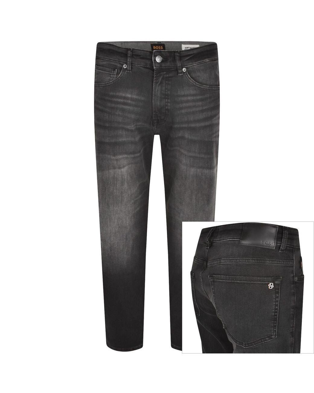 Boss Gray Boss Maine Regular Fit Jeans for men