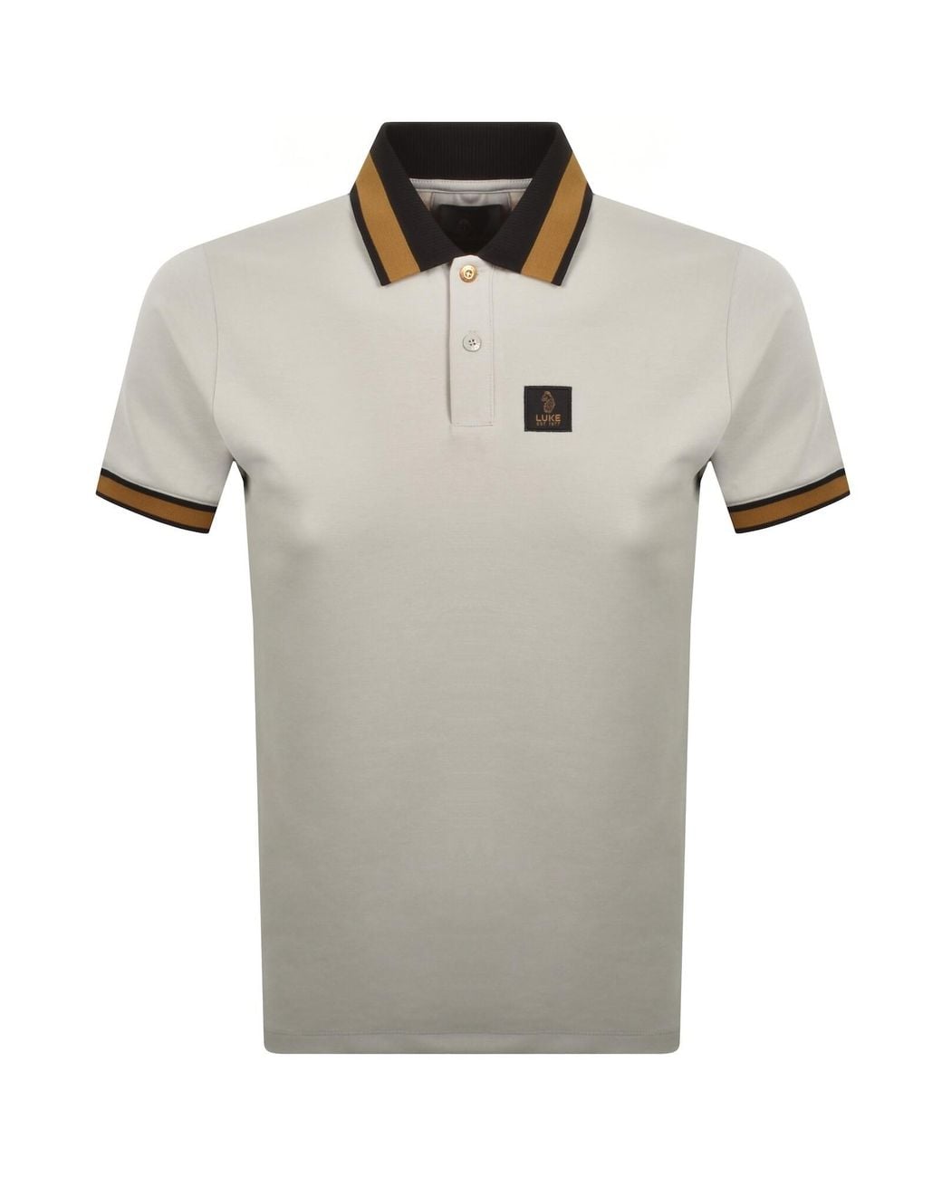 Luke 1977 Gray Makati Polo T Shirt Ice for men