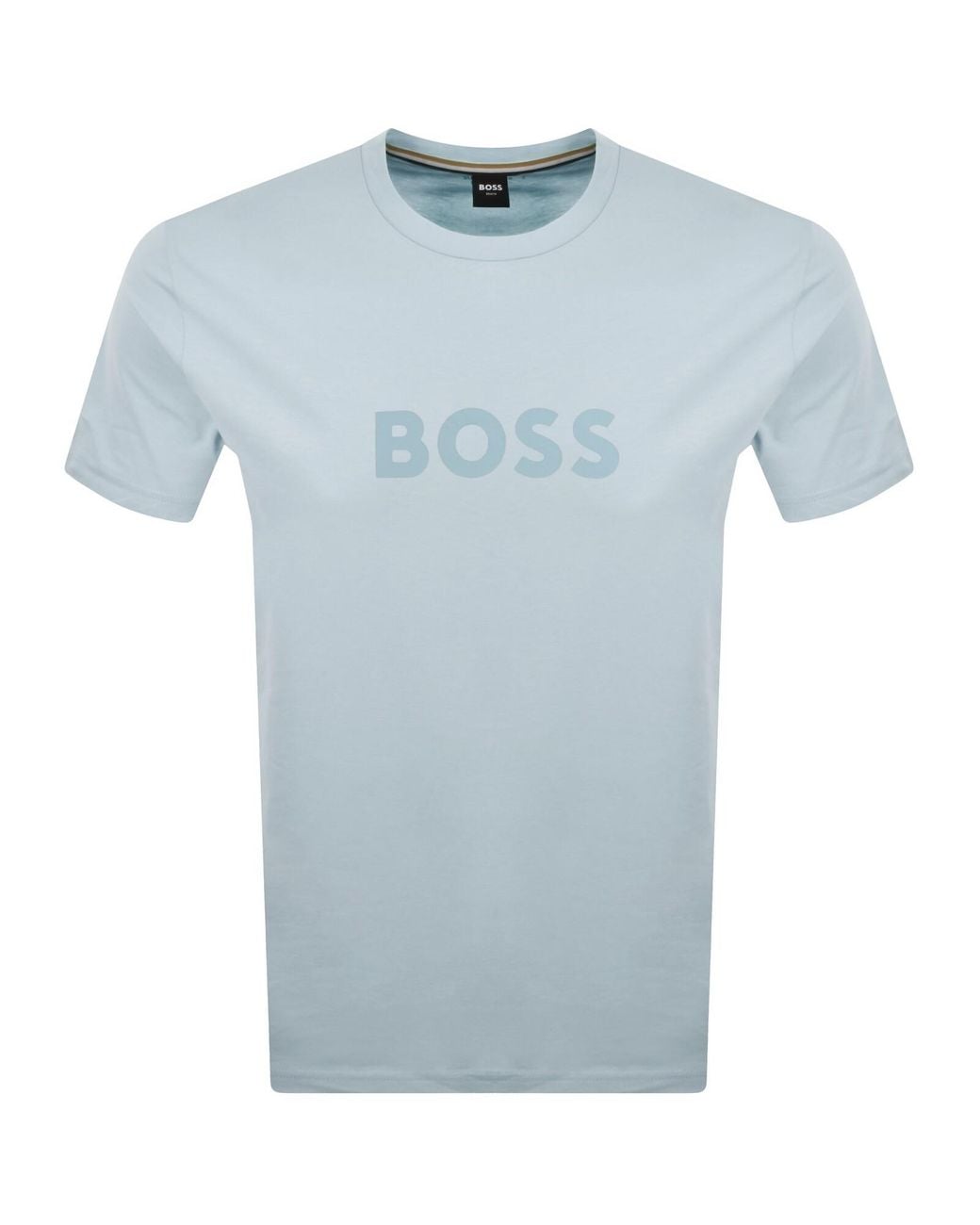 BOSS BUSINESS Blue Boss Beachwear Logo T Shirt Light for men