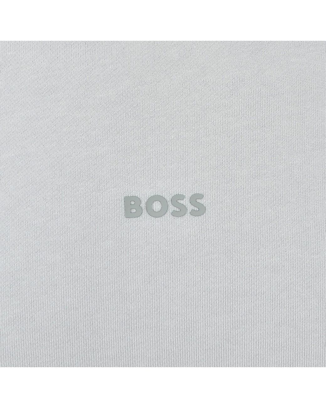 Boss Gray Boss We Small Crew Neck Sweatshirt for men