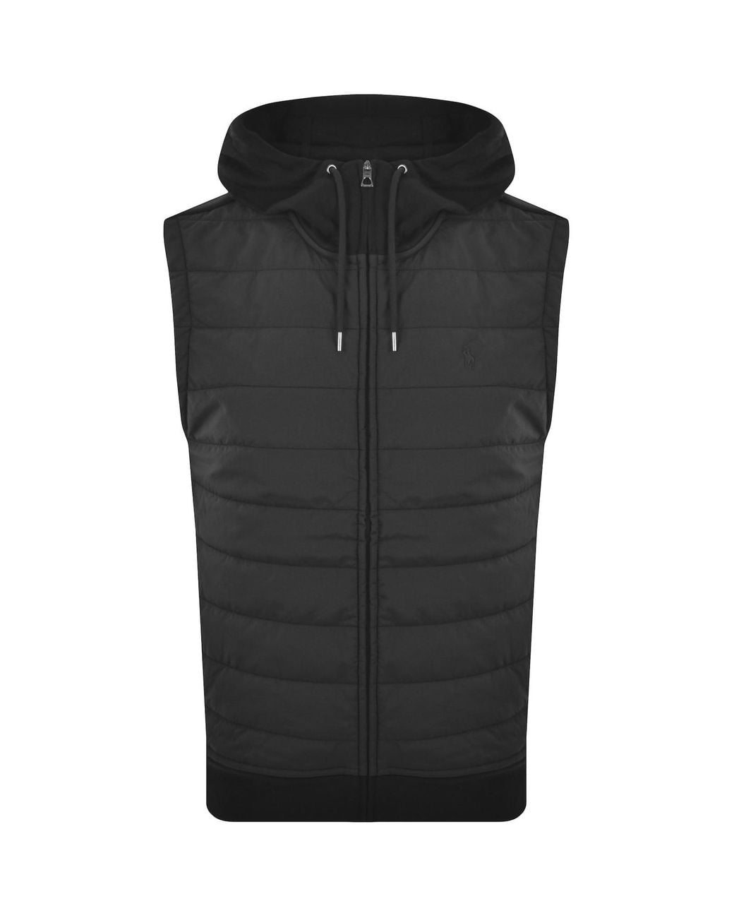 Ralph Lauren Black Hybrid Gilet for men