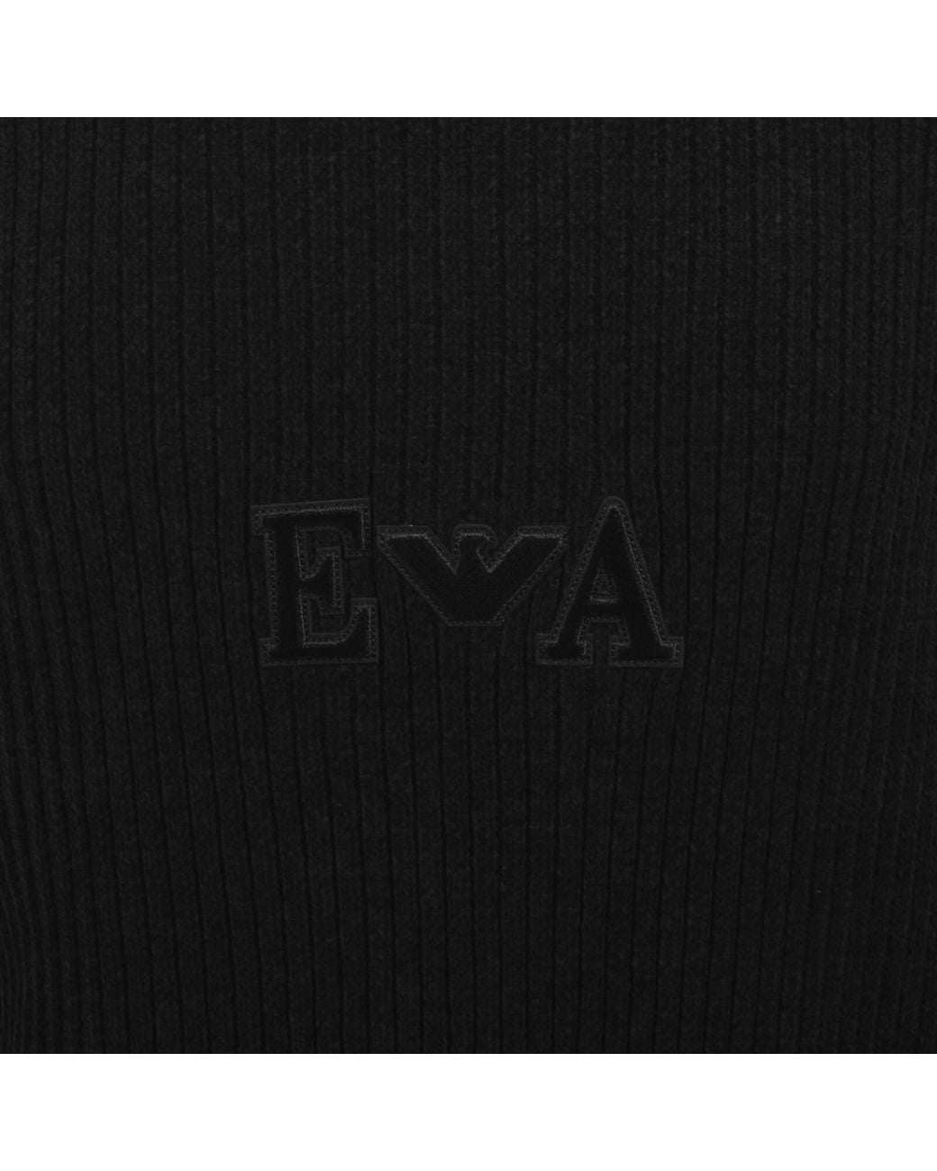 Armani Black Emporio Crew Neck Knit Jumper for men