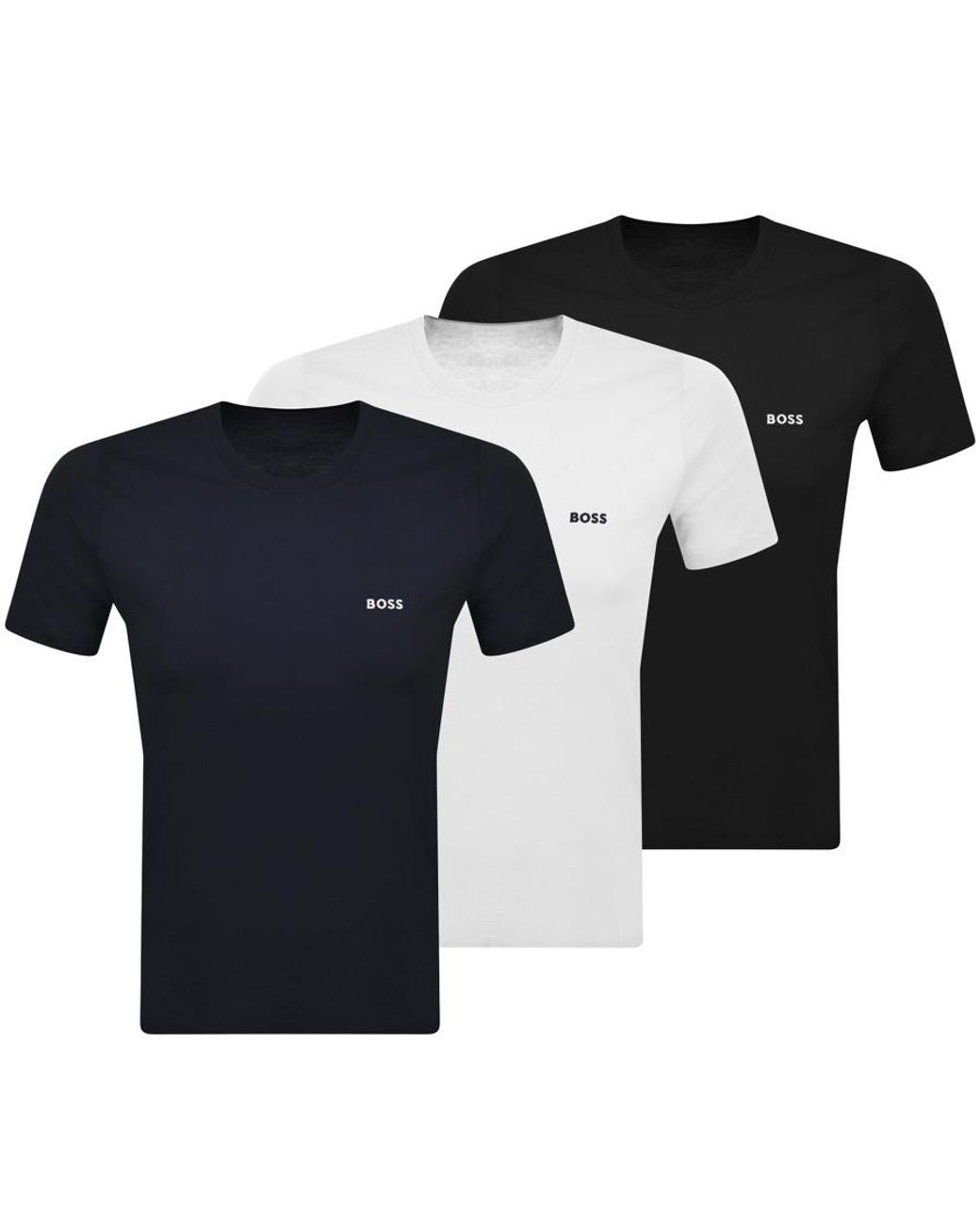 BOSS BUSINESS Black Boss 3 Pack Crew Neck T Shirts for men