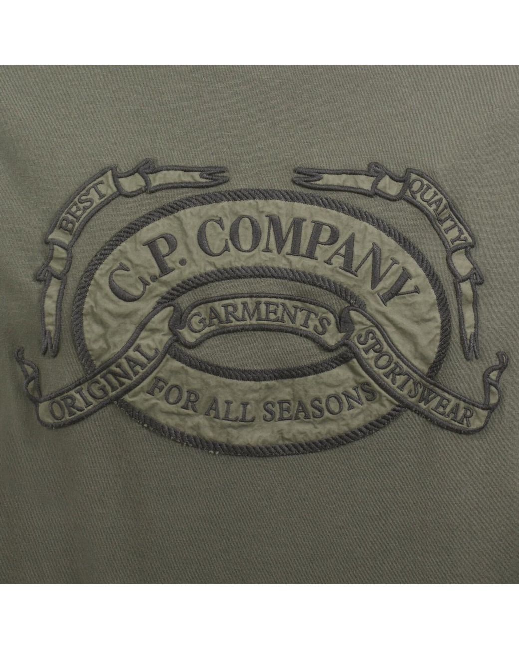 C P Company Green Cp Company Logo T Shirt for men