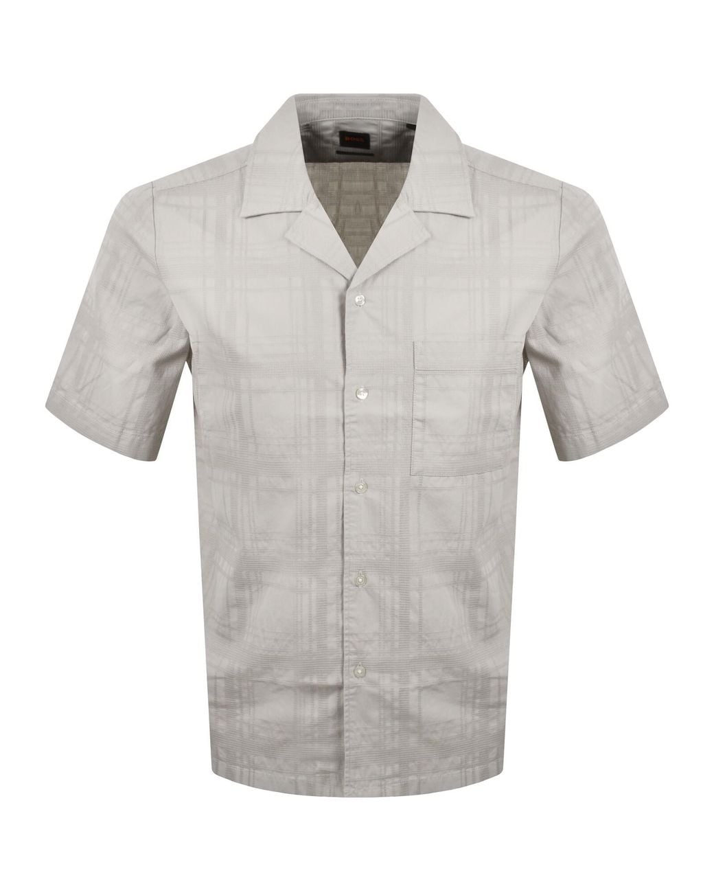 Boss Gray Boss Rayer M Short Sleeve Shirt for men