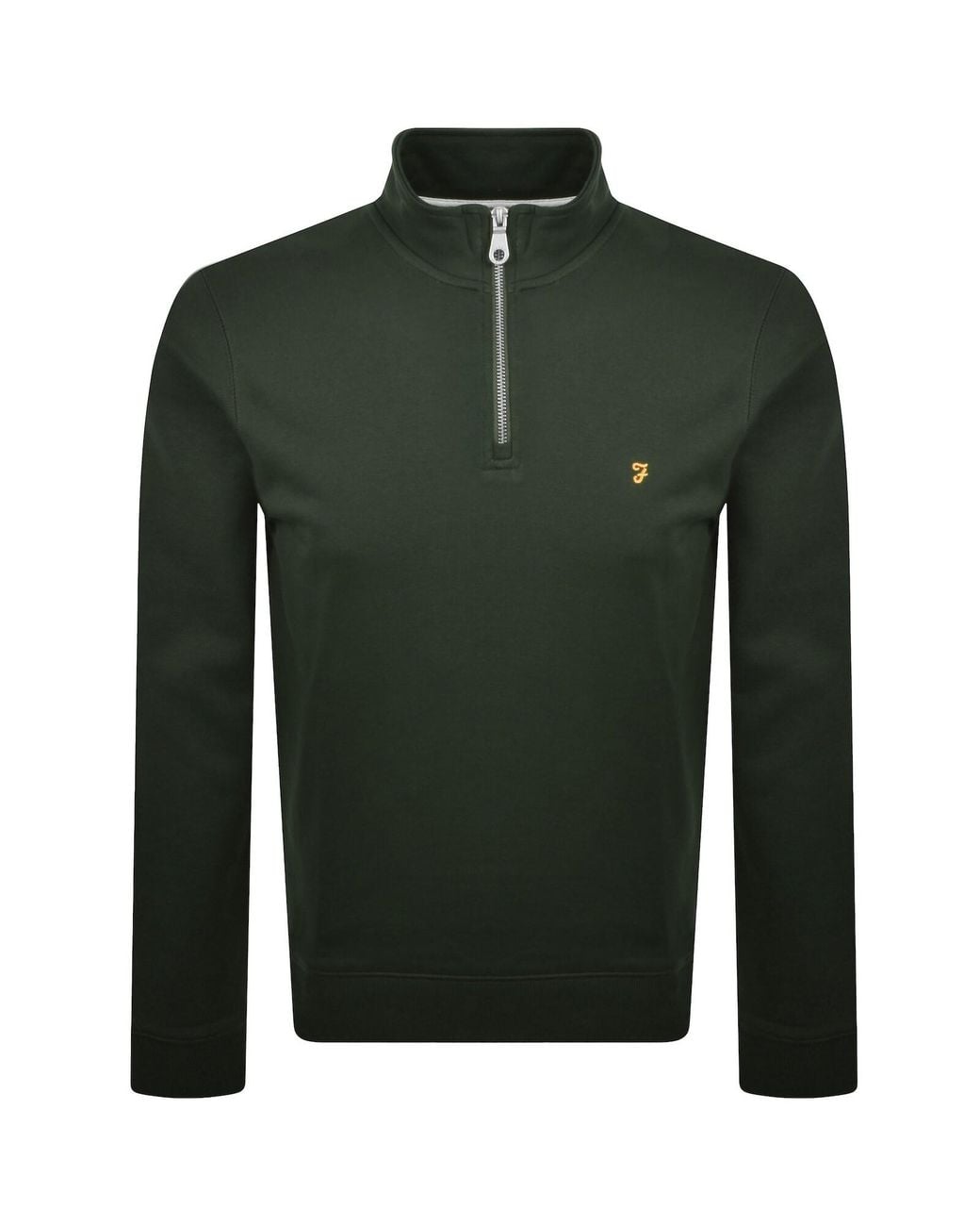 Farah Green Farah Arnold Quarter Zip Sweatshirt for men