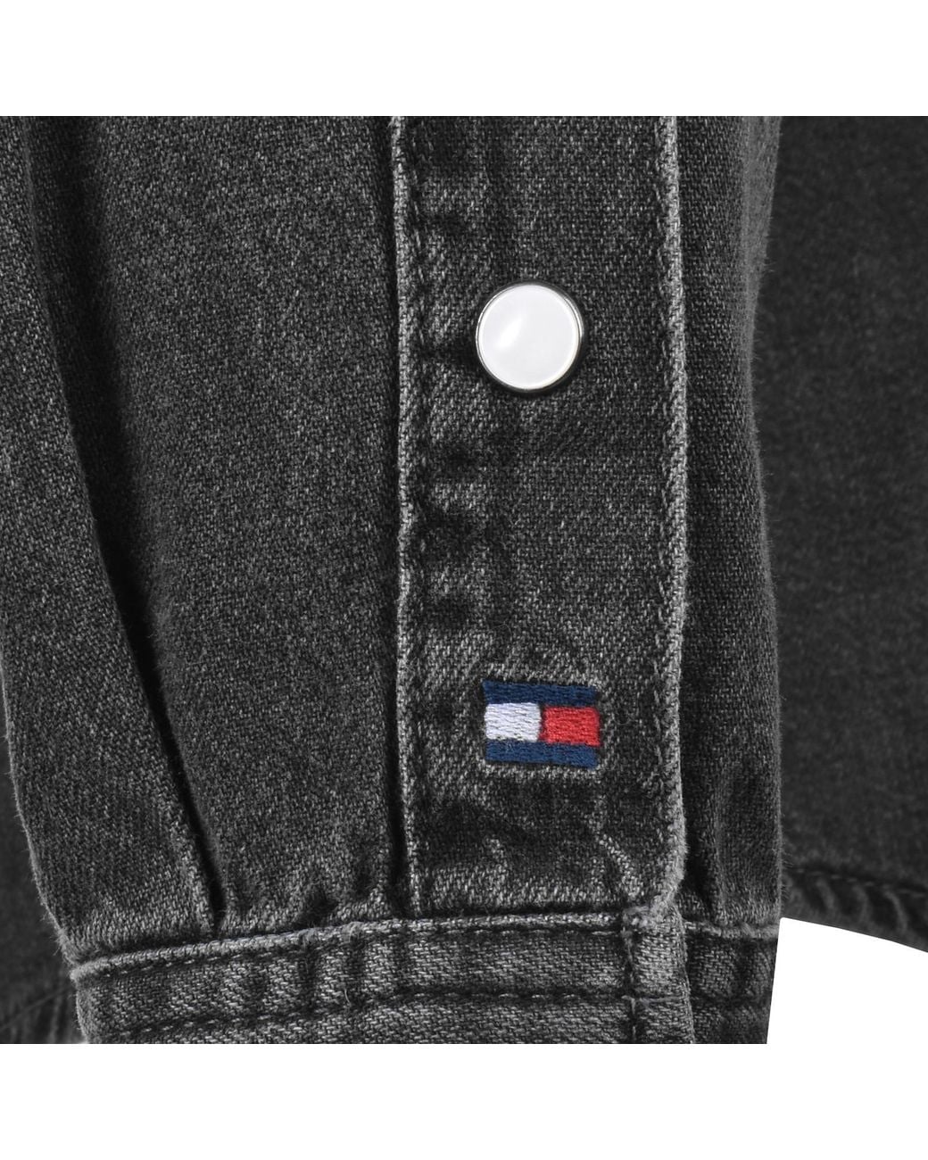 Tommy Hilfiger Black Western Denim Shirt for men
