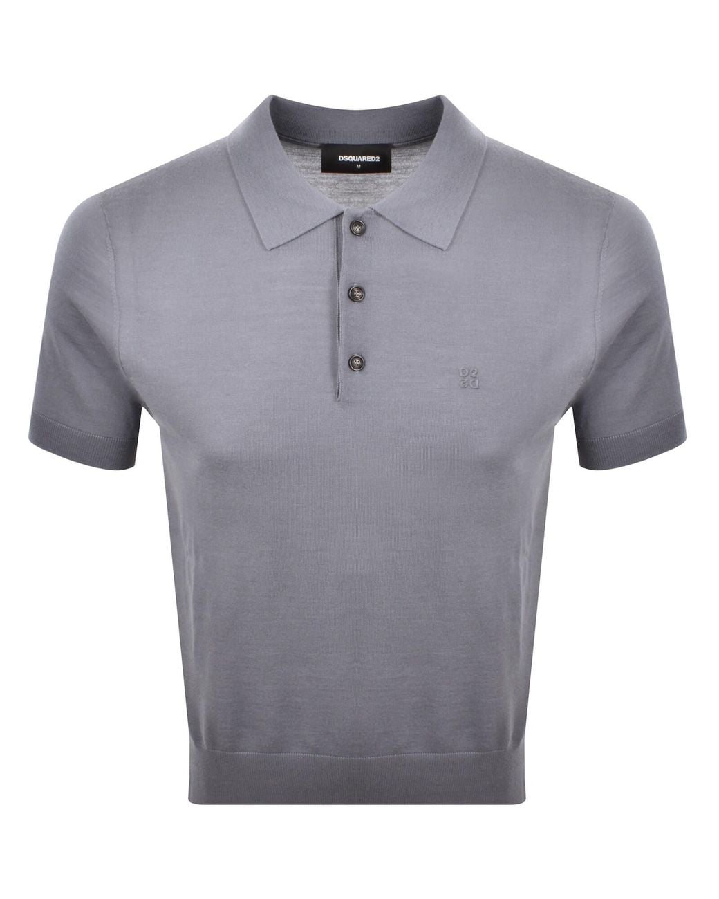 DSquared² Blue Knit Polo T Shirt for men