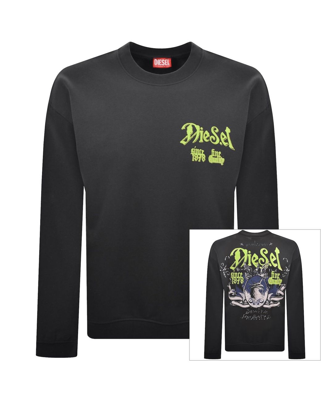 DIESEL Gray S-Boxt Aa2 Sweatshirt for men