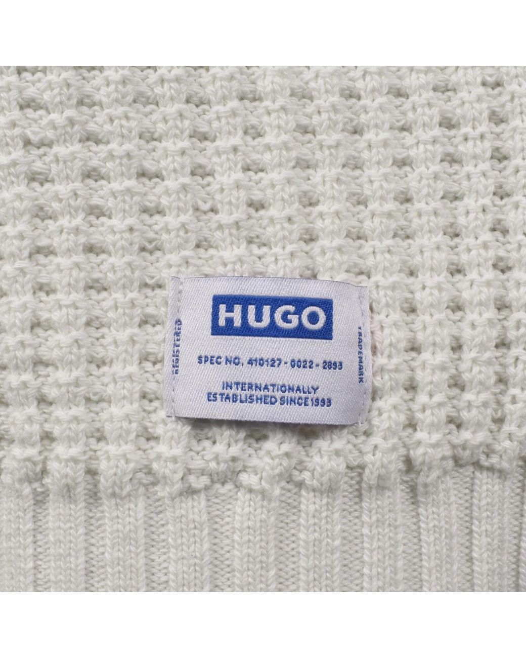 HUGO Gray Spero Knit Polo for men