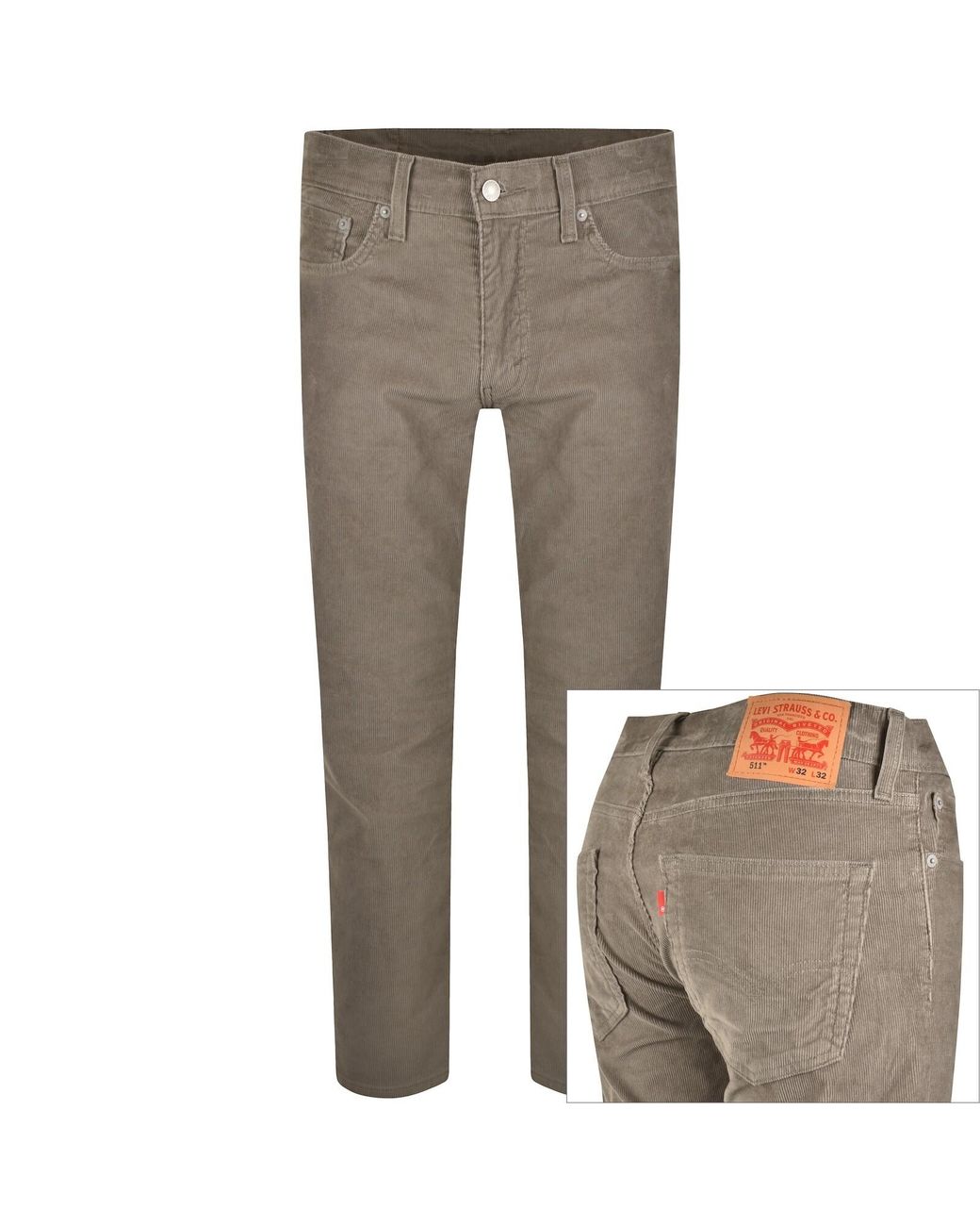 Levi's Gray 511 Slim Fit Stretch Jeans for men