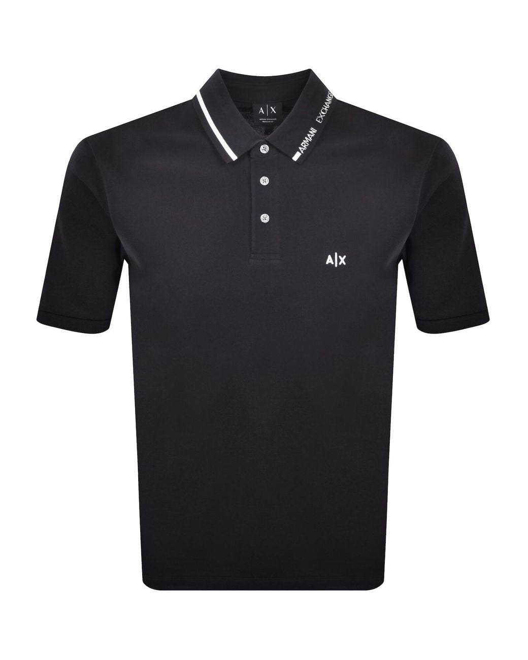 ARMANI EXCHANGE Blue Polo T Shirt Deep for men